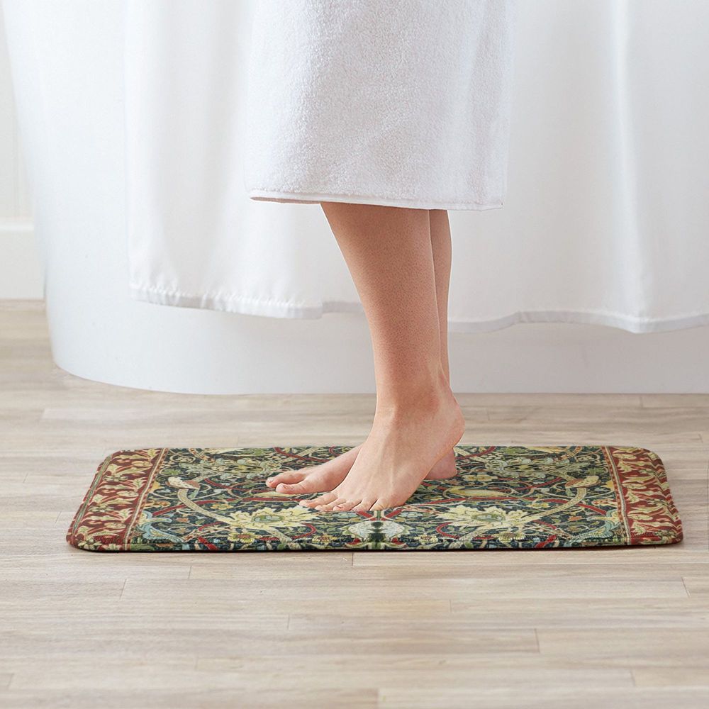 Jasmine Carpet William Morris Inspired Floral Vintage Doormat A Stylish Entryway and Living Room Rug