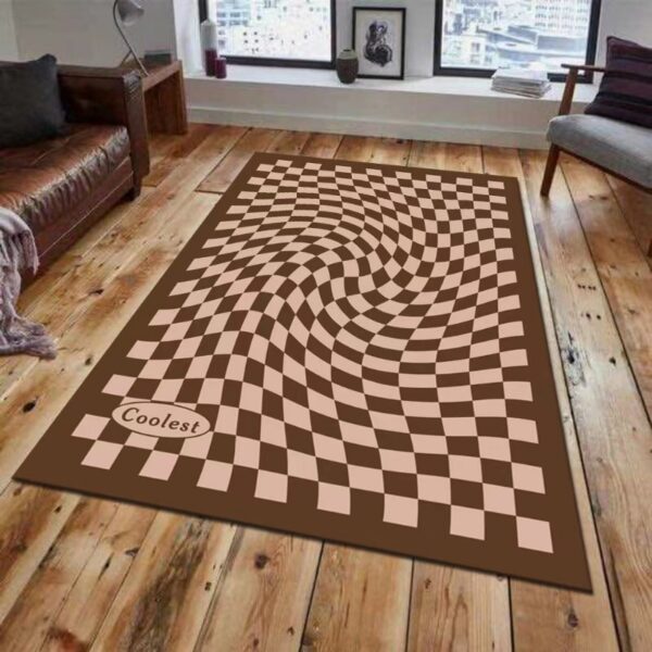 Plaid Carpet Nordic Black and White Checkerboard Carpets Simple yet Stylish Rug for Living Rooms, Bedrooms, Balconies, and Cloakrooms - Image 5