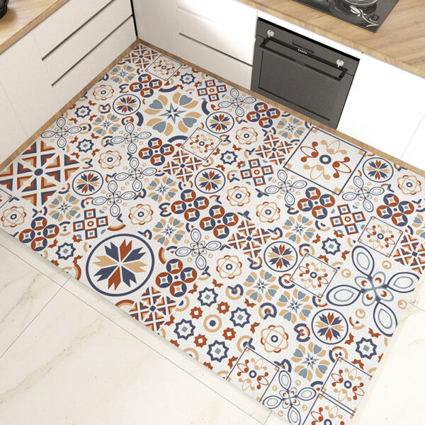 Plaid Carpet Durable Waterproof PVC Floor Mat Large Area Non-Slip Carpet for Kitchen, Luxury Home Decor Rug, Ideal for Entrances and Cocina Tapete - Image 2
