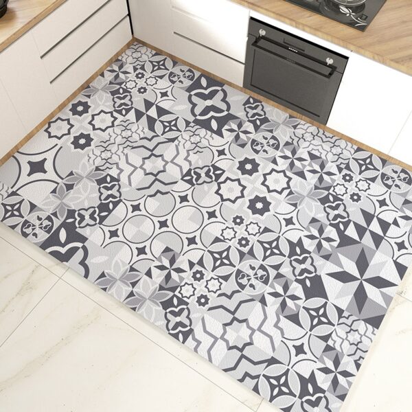 Plaid Carpet Durable Waterproof PVC Floor Mat Large Area Non-Slip Carpet for Kitchen, Luxury Home Decor Rug, Ideal for Entrances and Cocina Tapete - Image 4