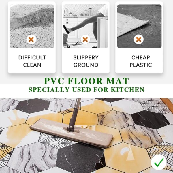 Plaid Carpet Durable Waterproof PVC Floor Mat Large Area Non-Slip Carpet for Kitchen, Luxury Home Decor Rug, Ideal for Entrances and Cocina Tapete - Image 5